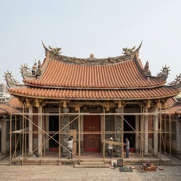 ซ่อมรีโนเวทศาลเจ้าจีน